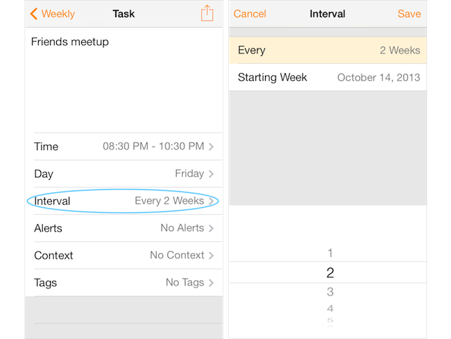 Routines - About Interval Settings